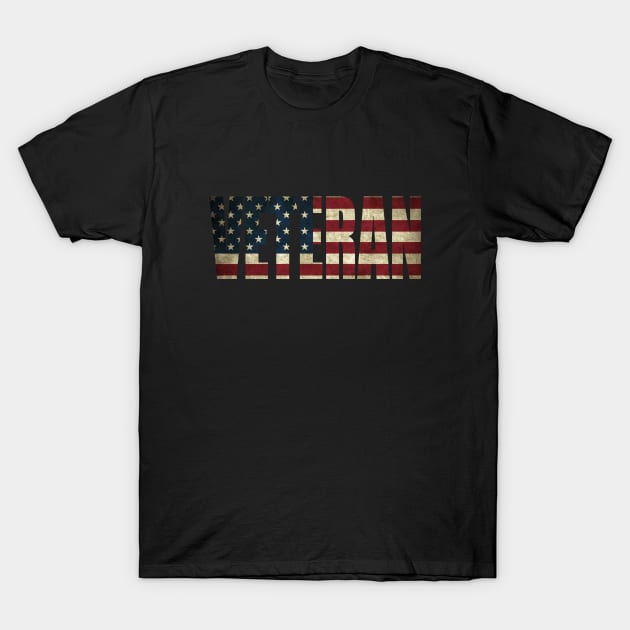 Veteran US American Flag T-Shirt by Dirty Custard Designs 